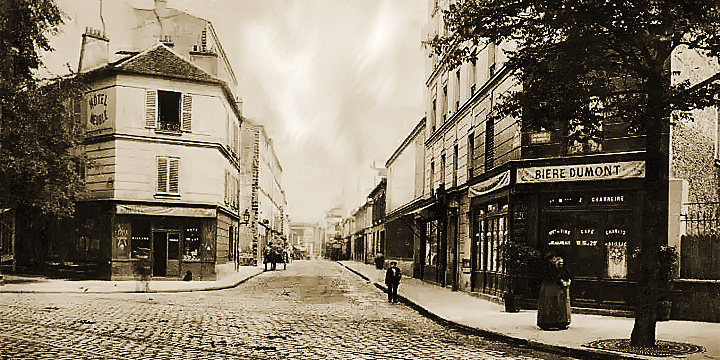 La rue Baudricourt vue de l'avenue de Choisy
