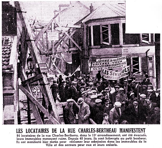 Les locataires de la rue Charles-Bertheau manifestent