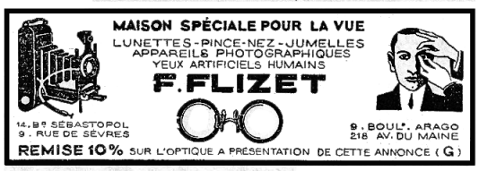 Publicité - octobre 1923