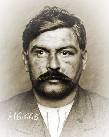 Antoine Gauzy lors de son arrestation en 1912